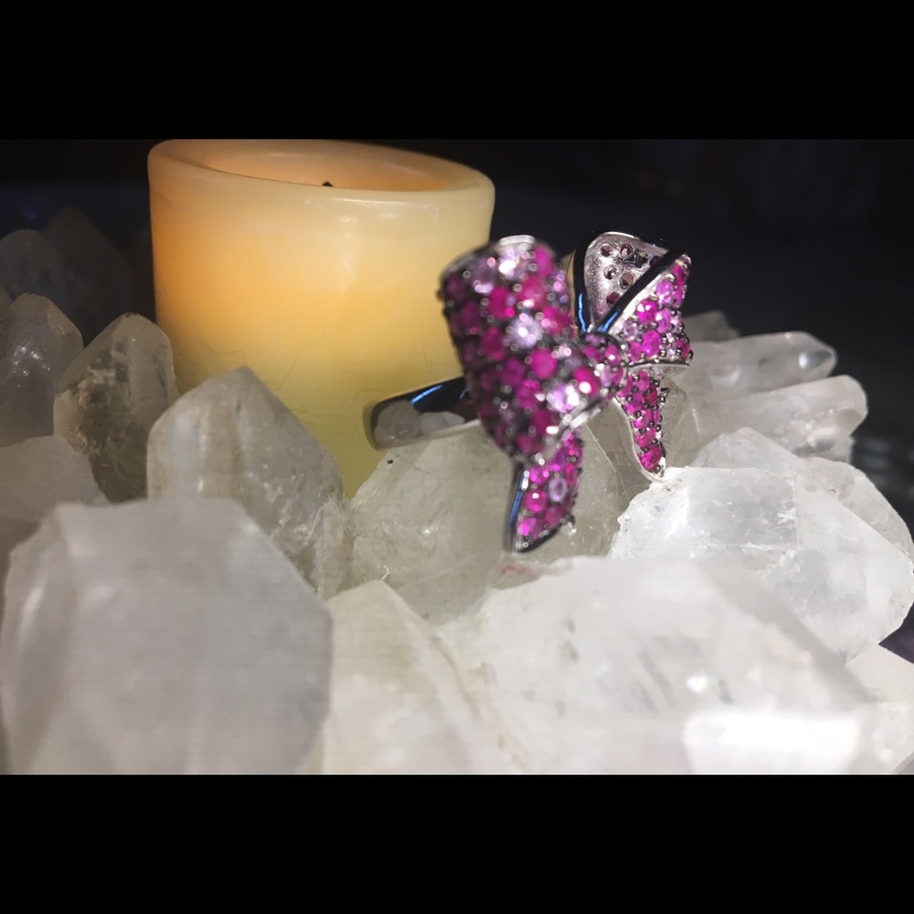 EFFY Pink Sapphire 3.91 tcw Bowtie NWT Ring 💖 - Picture 7 of 13